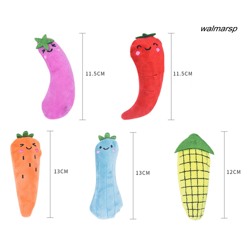Đồ Chơi Gặm Hình Rau Củ Nhồi Bông Phát Ra Âm Thanh Cho Mèo Cưng