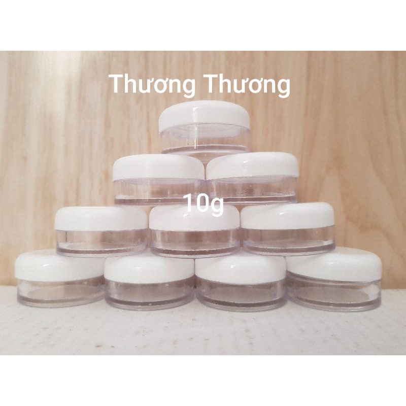 Hũ nhựa cao cấp 10g chiết kem, son, mỹ phẩm