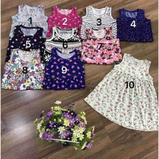 Váy đầm thun sát nách vnxk 2-6y