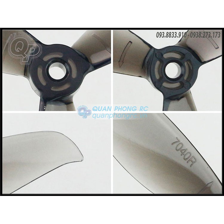 Cánh máy bay 3 lá 7 inch thuận nghịch 7040