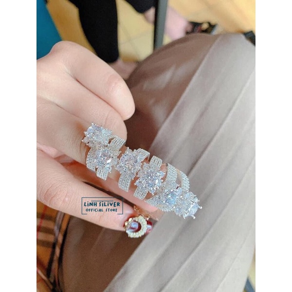 Nhẫn nữ đá cao hot trend bạc ta cho bạn nữ