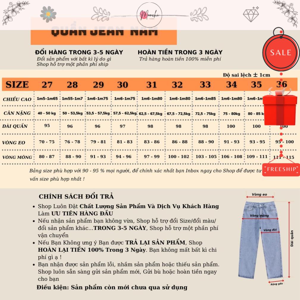 Quần jean Baggy ống suông,ống rộng baggy phong cách Đủ size | BigBuy360 - bigbuy360.vn