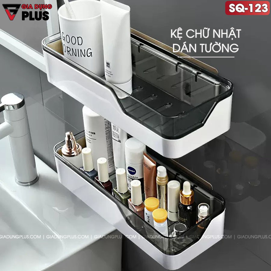 Kệ chữ nhật dán tường nhựa ABS cao cấp, sang trọng ShuangQuing (SQ-0101)