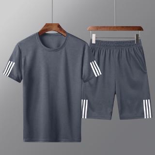 Set đồ thể thao gồm quần short + áo tay ngắn thiết kế mỏng có size lớn cho nam giới