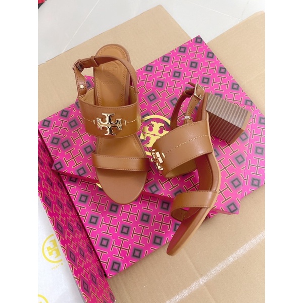 Giày sandal TORY da thật khoá chữ thập xuất khẩu