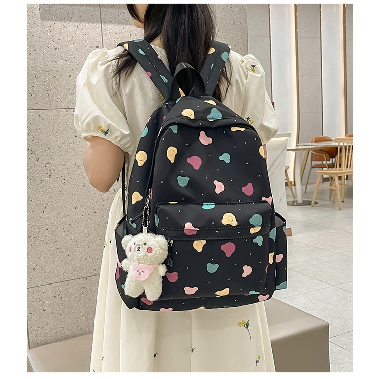 Ba Lô Vải Canvas In Họa Tiết Dễ Thương Thời Trang