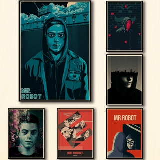 Set 50 Tấm Poster Mr. - Robot Giấy Krafter Dán Tường Trang Trí Quán Cà Phê / Bar A3