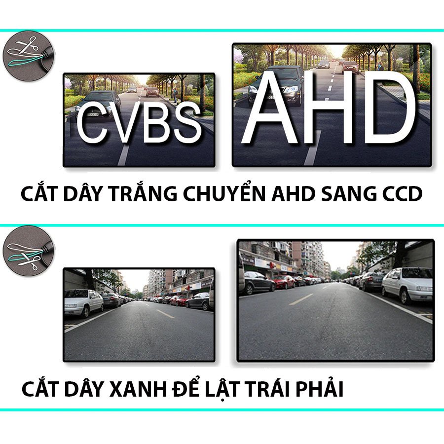 Camera lùi ô tô HQ143 đa chức năng chuyển đổi AHD/CCD | BigBuy360 - bigbuy360.vn