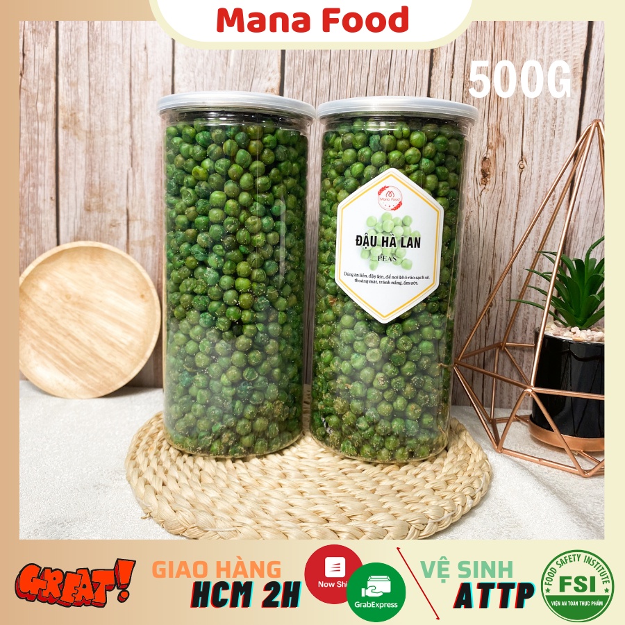 500G Đậu Hà Lan Rang Muối Mana Food | đậu hà lan sấy, đậu hà lan cao cấp