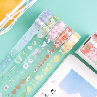 5pcs/set Transparent Daisy Tape Album Decoration DIY Stickers
