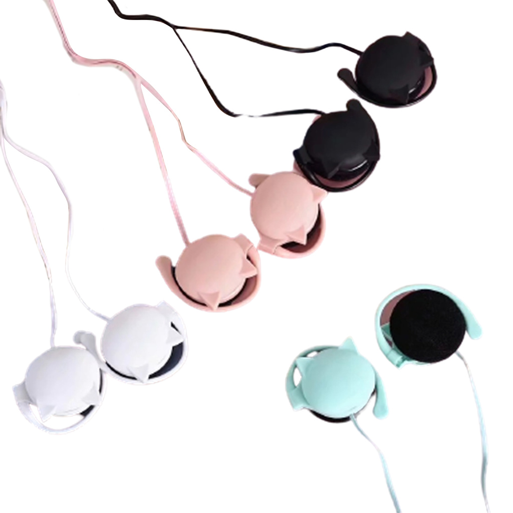 Tai Nghe Móc Tai Hình Mèo Hoạt Hình Có Mic Cho Điện Thoại / Pc | BigBuy360 - bigbuy360.vn