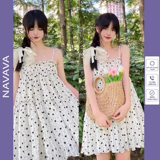  Váy 2 dây hoa nhí váy hoa nhí 2 dây dáng dài đi biển siêu xinh đáng yêu NAVAVA D17 