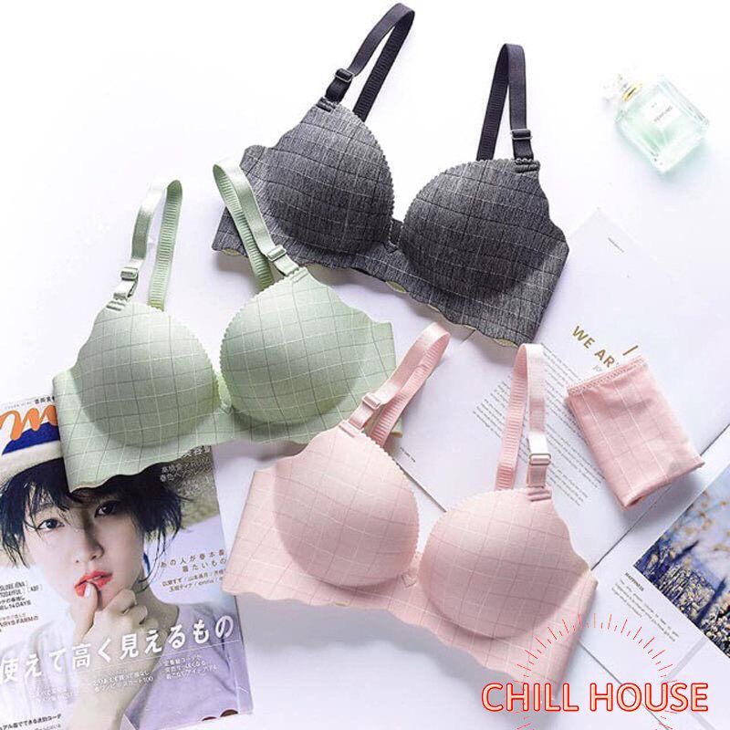Áo Lót Su Muối Tiêu Hình Kẻ Ca rô Nâng Ngực Mút Dày 3Cm - Uyên Vũ Shop