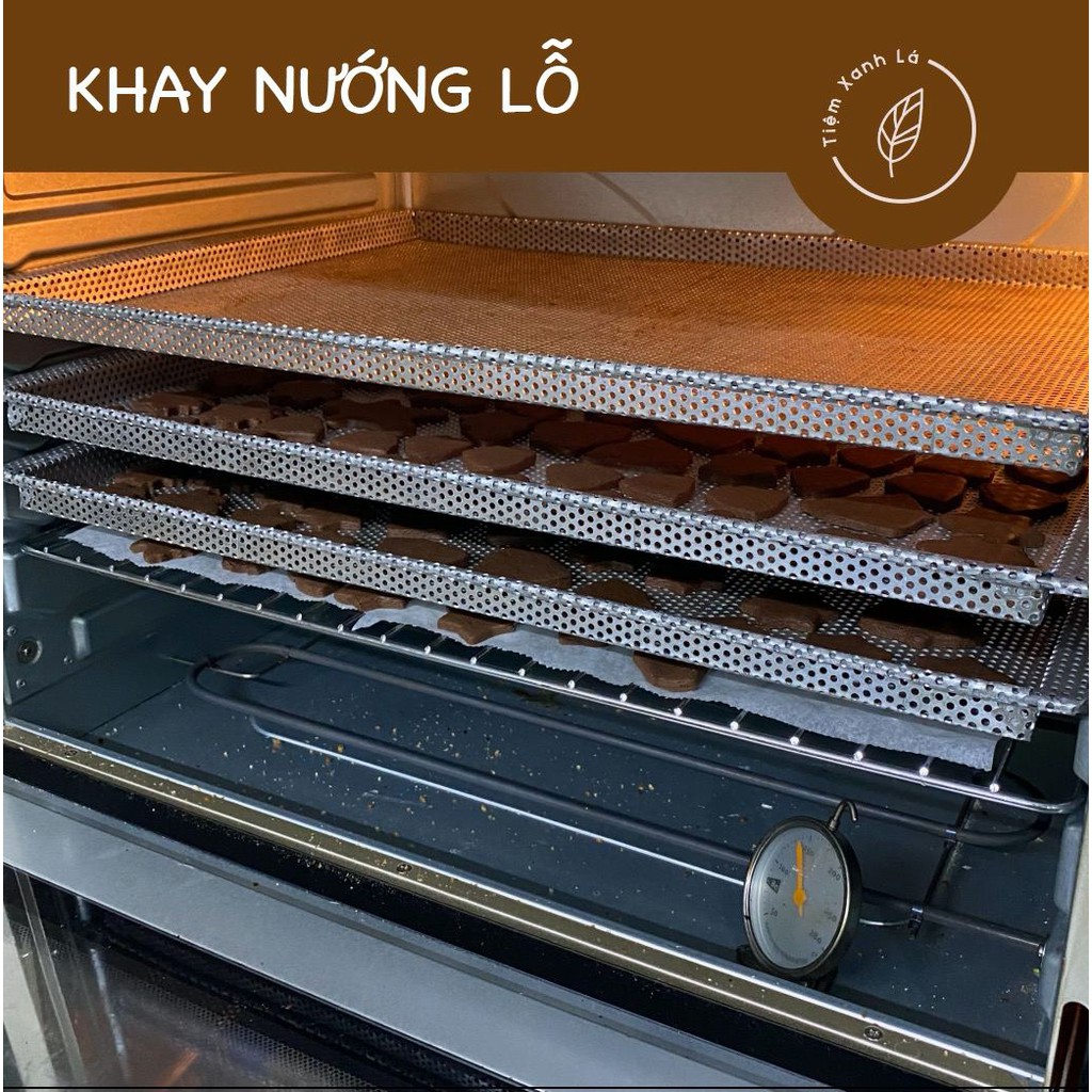 (>= 400 mm, < 420 mm) [Hàng đặt trước] Khay lỗ - Khay lò nướng, lò sấy - Kích thước theo yêu cầu