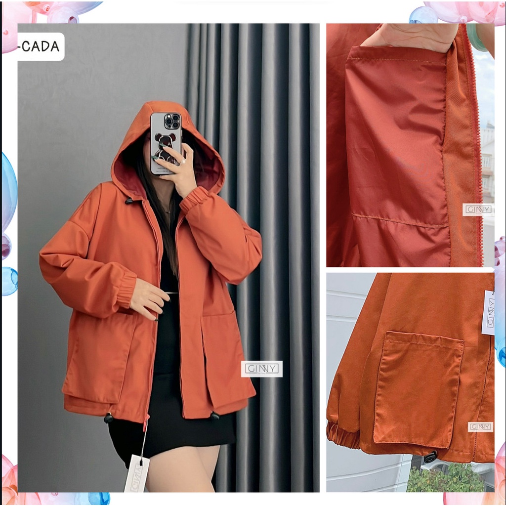 Áo Khoác Kaki Túi Rời ULZZANG |Chất Kaki 2 Lớp Dày Dặn | Chống Nắng Tốt | GINNY.VN