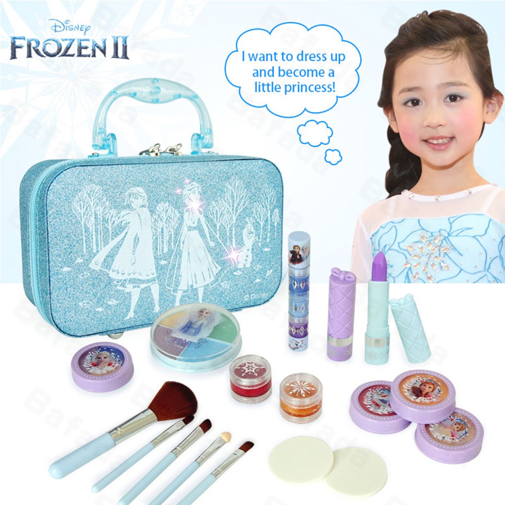 Disney Frozeen 2 Kids Cosmetic Bag,Safety Tested- Non Toxic,Make up Set for Kids Girl,Girls Toy Make Up Kits,Kids Make Up Set,lipstick for kids girl,Pretend Play Kids Beauty Salon,Makeup set for kids