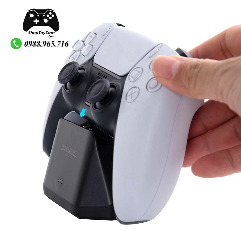 Dock Sạc Tay Cầm PS5 Sony DualSense 5, Đế Sạc Tay Cầm PS5 Chính Hãng DOBE | Dock Sạc Đơn Và Sạc Đôi Tay Cầm PS5 DOBE