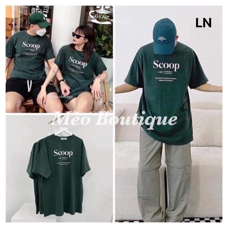 áo thun xanh scoop