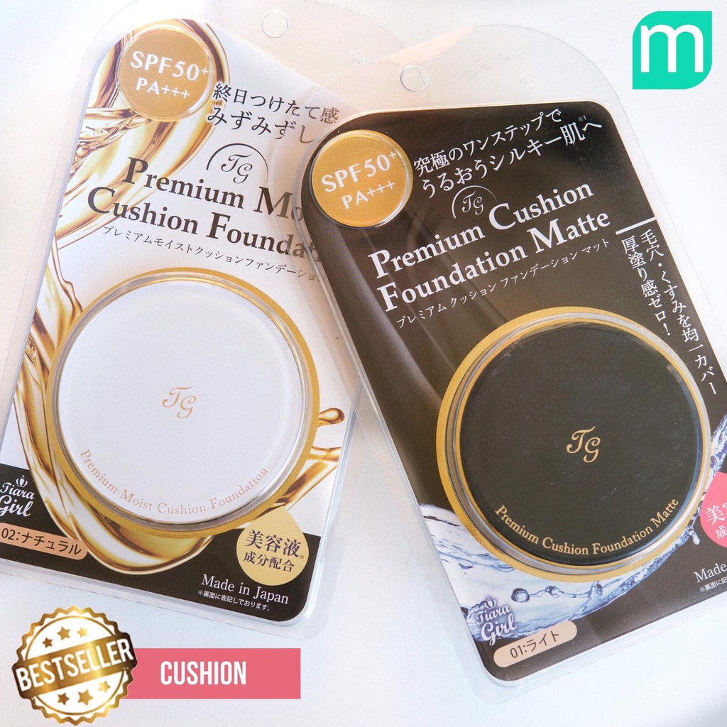 Phấn nước Tiara Girl Premium Moist Cushion Foundation SPF50/PA+++