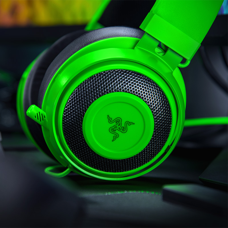 HOT Razer Kraken Pro V2 Tai nghe chơi game qua tai có dây Tai nghe eSports 7.1 Âm thanh vòm với điều khiển âm lượng micrô Tai nghe Razer. Bảo hành 1 năm