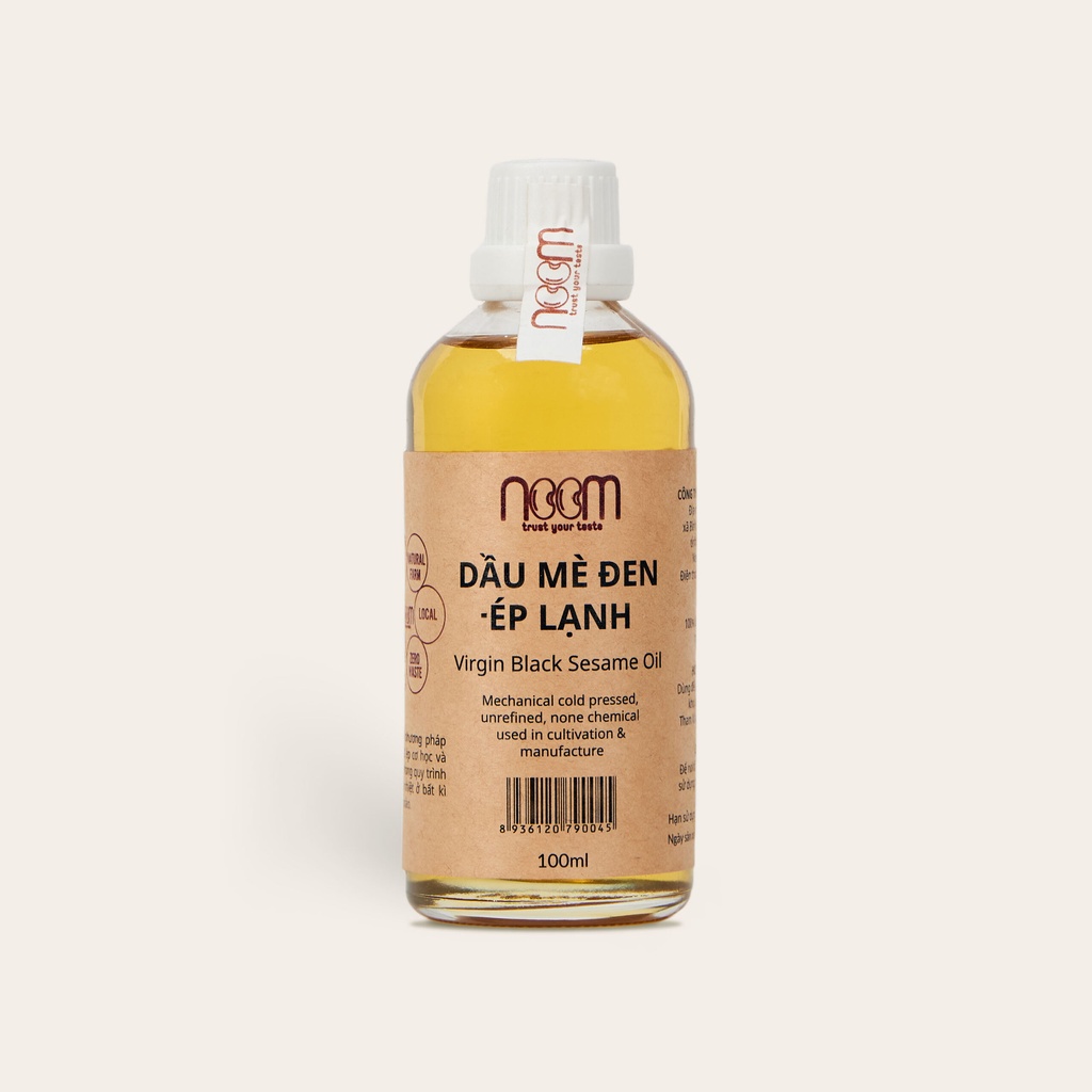 DẦU MÈ ĐEN ÉP LẠNH 350ml & 100ml - Tặng vòi nhấn chai 350ml -Tuệ An Organic