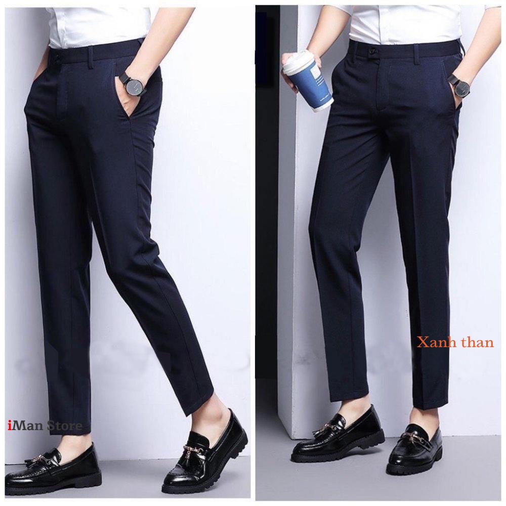 Quần Âu Nam Hàn Quốc, Quần Tây Nam Công Sở Bền Đẹp Dáng Ôm Slimfit, Vải Mền Mịn Không Nhăn Xù – iMan Store