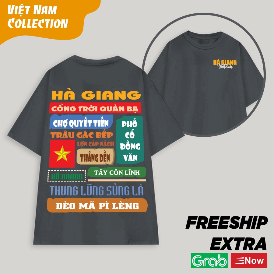 Áo Thun Unisex Nam Nữ Oversize Local Brand Tỉnh Thành - Hà Giang