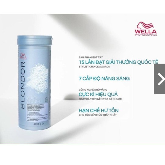 _BỘT TẨY CAO CẤP WELLA BLONDOR MULTI UP  XANH / TRẮNG 400G (CHÍNH HÃNG)