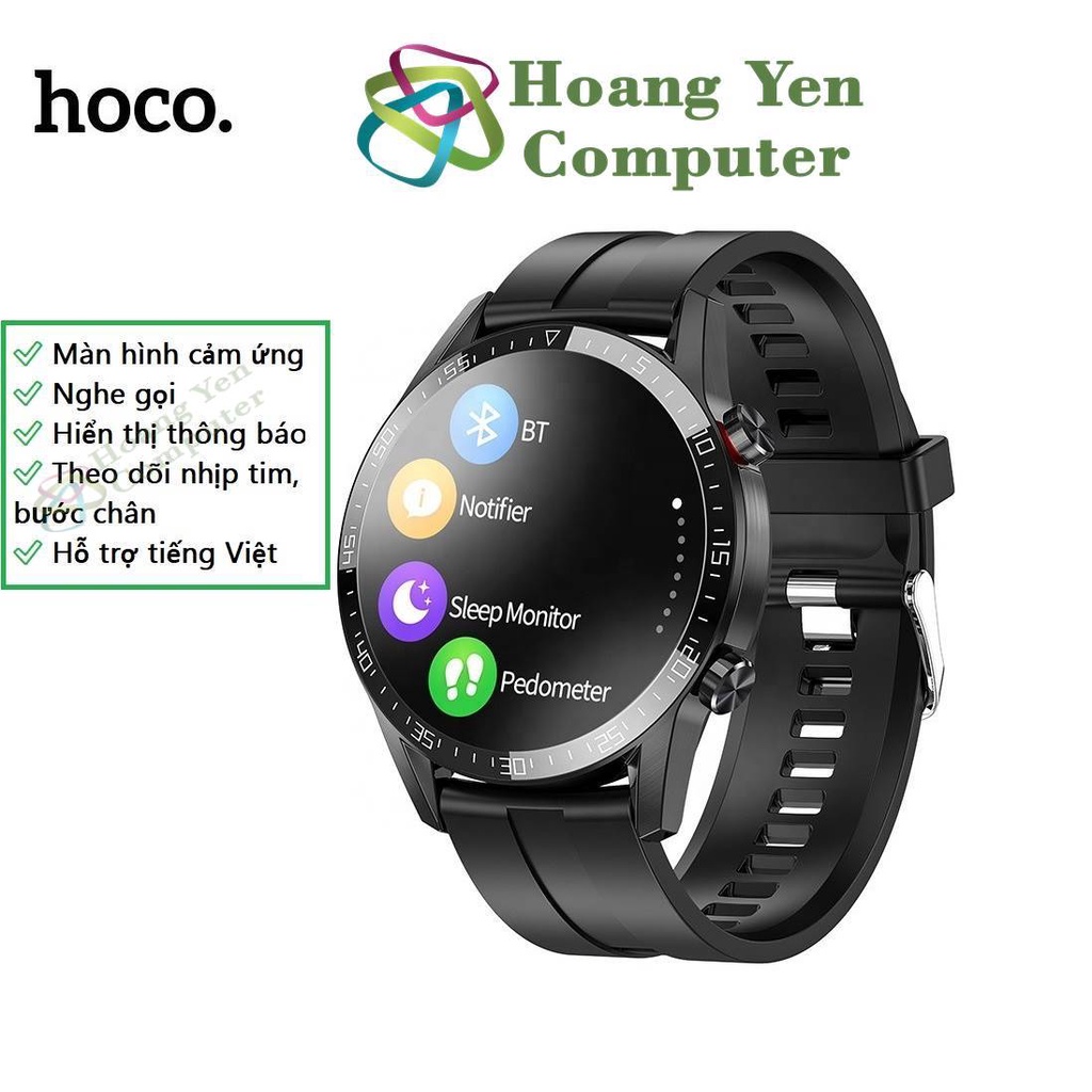 Đồng Hồ Thông Minh Smart Watch Hoco Y2 (Màn hình cảm ứng, Nghe gọi, Theo dõi sức khỏe) - BH 12 Tháng Chính Hãng