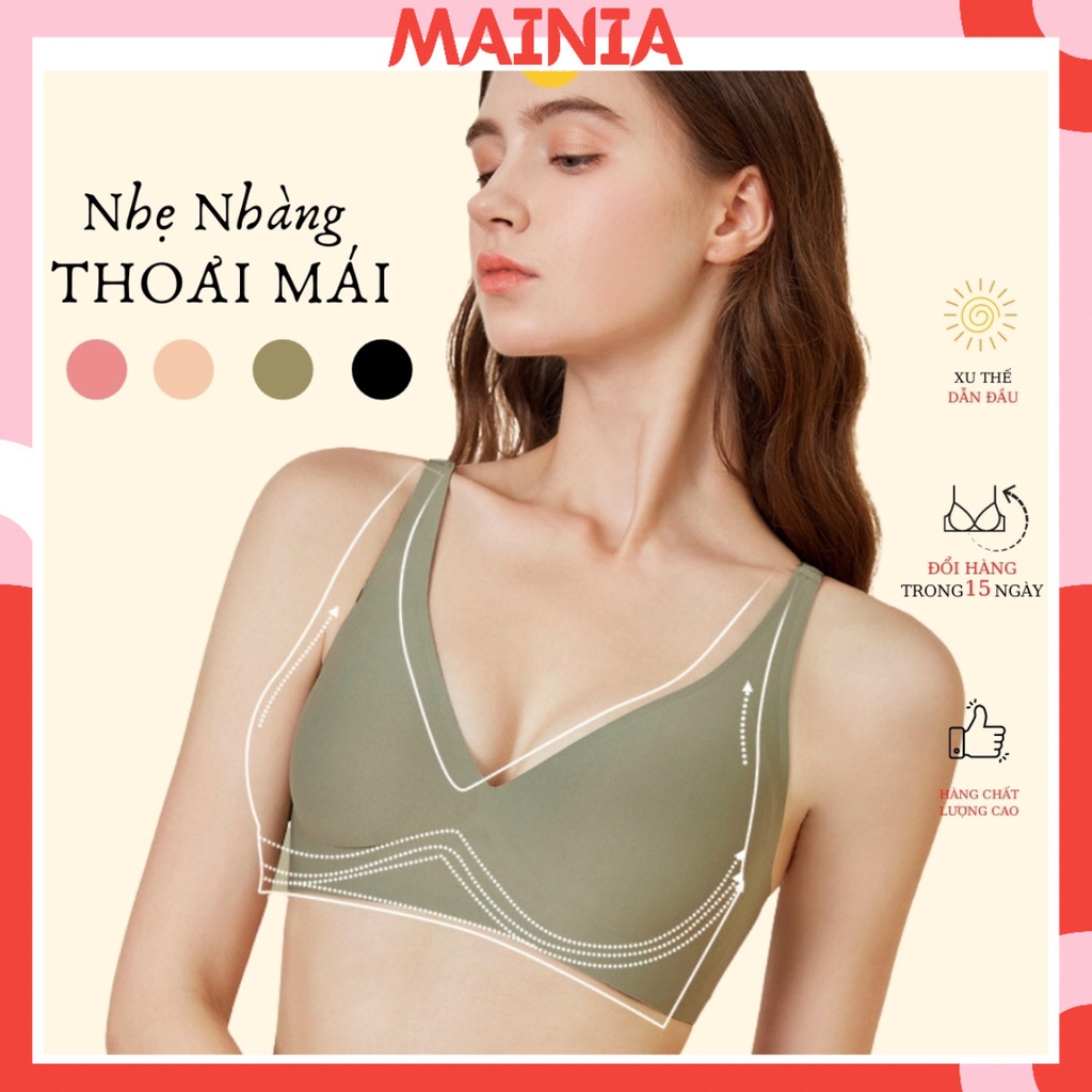 [Cao Cấp] Áo Ngực Đúc Su Non Sữa Không Đường May Không Gọng Đệm Mỏng Ngăn Ngừa Ung Thư Áo Lót Nữ Cao Cấp Mainia Shop
