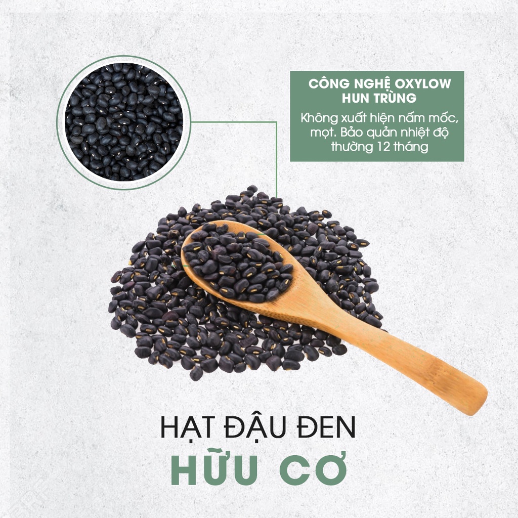 Hạt Đậu Đen (Đỗ Đen) Xanh Lòng Hữu Cơ, không biến đổi Gen, loại bở ngon, hạt chắc, tốt cho sức khỏe