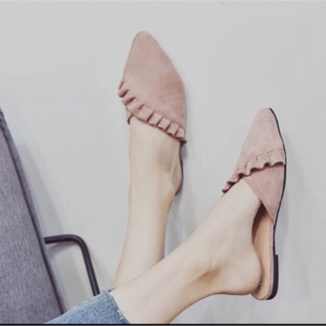 Giày sục đế bệt da lộn | BigBuy360 - bigbuy360.vn