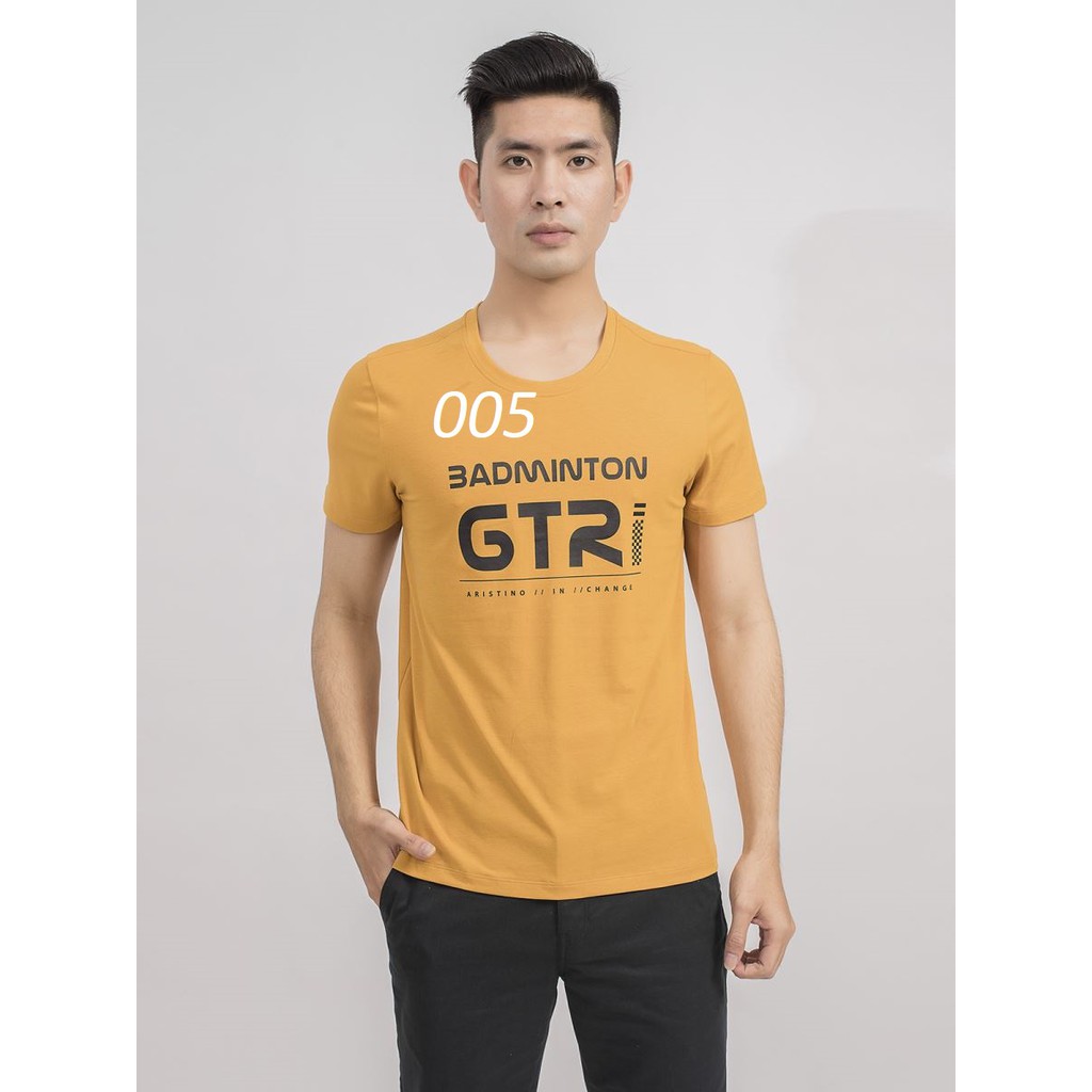 Áo phông t shirt ngắn tay nam CHÍNH HÃNG – GIẢM GIÁ Aristino ATS005S9 chất liệu cotton CVC, dáng slim fit