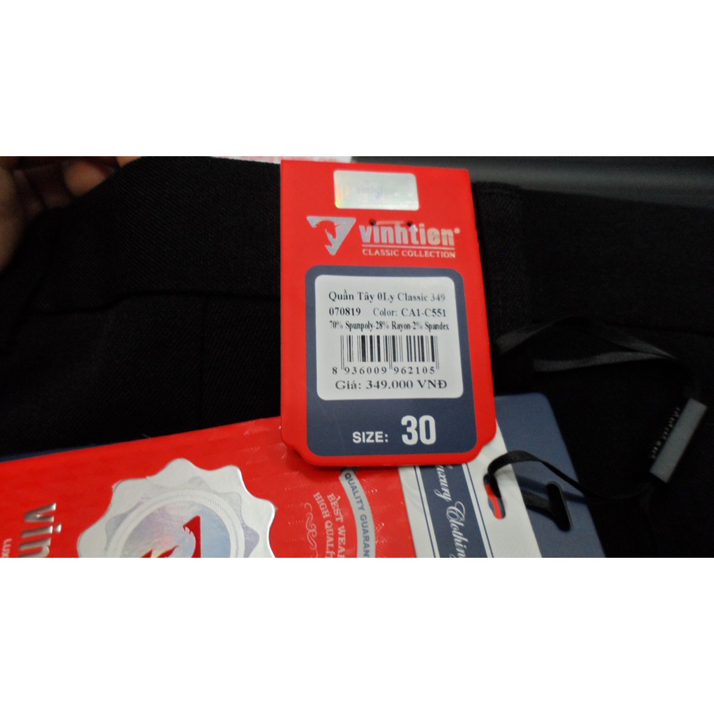 Quần Tây Đen Vĩnh Tiến 0Ly 379 Classic 349 | BigBuy360 - bigbuy360.vn