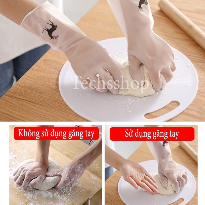 Găng Tay Vệ Sinh Bảo Vệ Tay Siêu Dày Loại Dài 29cm - Dụng Cụ Vệ Sinh, Giặt Giũ Quần Áo Tiện Lợi