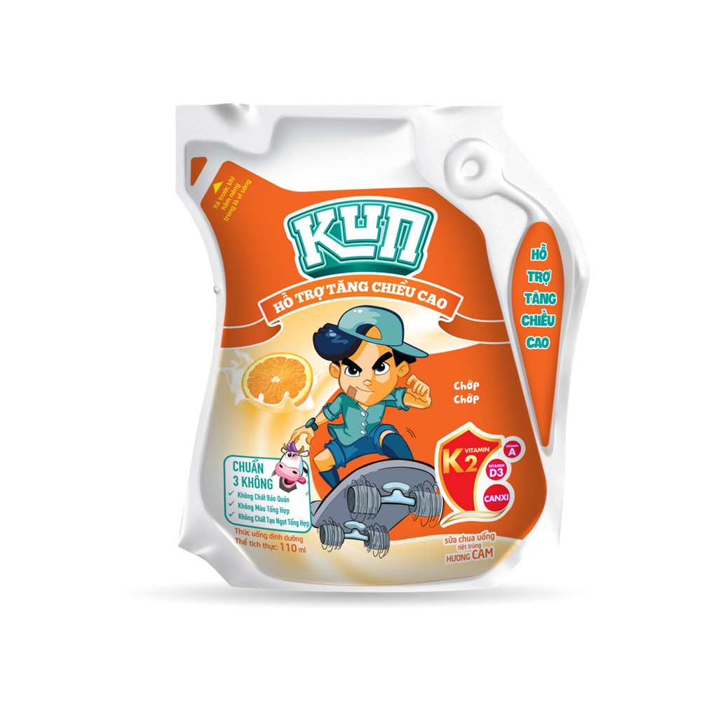 Sữa Kun Túi CamThùng 24 Túi x110ml