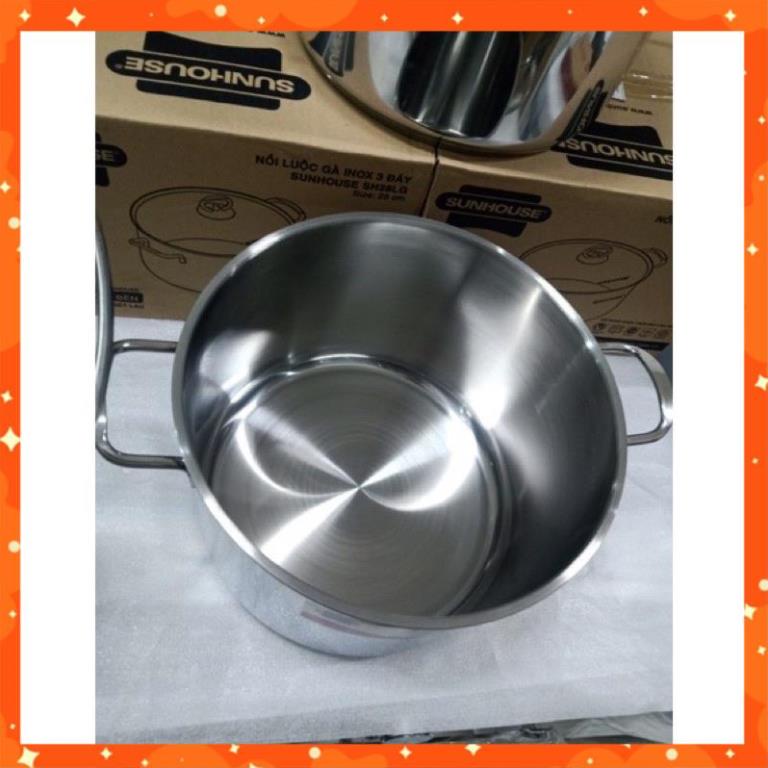 Nồi luộc gà sunhouse 3 đáy 28cm bền đẹp .