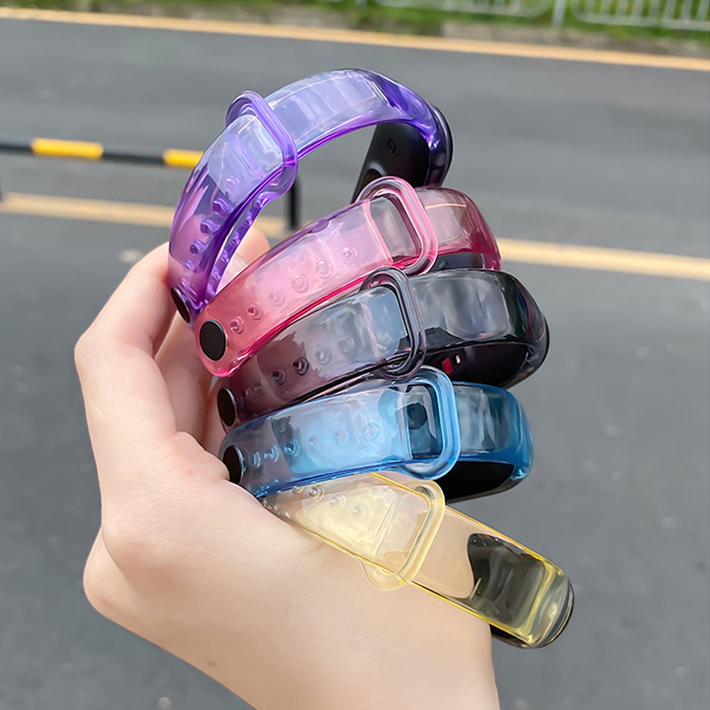 Dây Đeo Thay Thế Chất Liệu Silicon Hoạ Tiết Rằn Ri Cho Xiaomi mi band 3 4 5 6