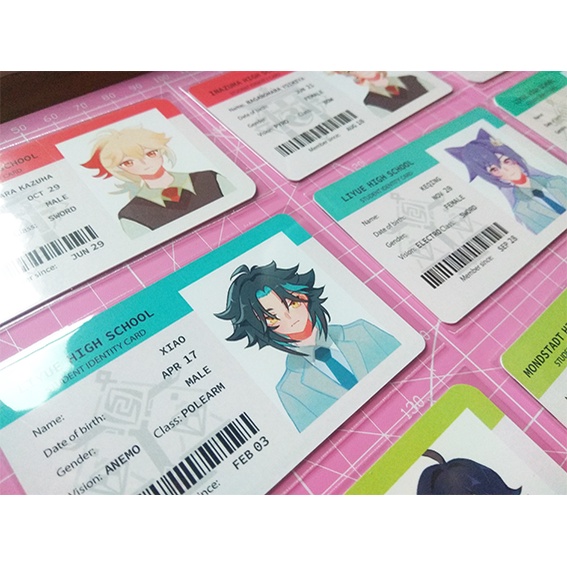 GENSHIN IMPACT ID card Đơn trên 90k tặng 1 artprint ảnh thẻ