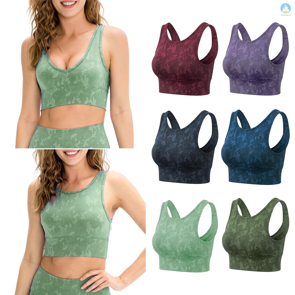 New Women Sexy Yoga Tank-Top Wirefree Quick-dry Slim Fitted Sleeveless Sports Bra Fitness Workout Running Tops