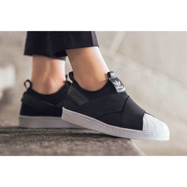 Giày Sneaker Adi-das Superstar Slip On black/ white