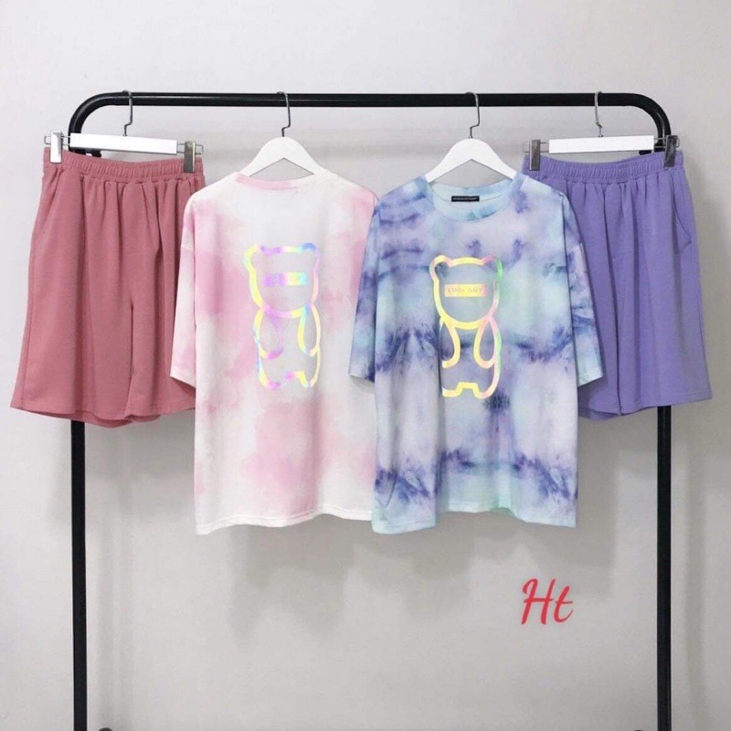 Sét loang gấu cool +quần trơn HT12