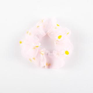 INS Cúc Scrunchies Dây buộc tóc hoa