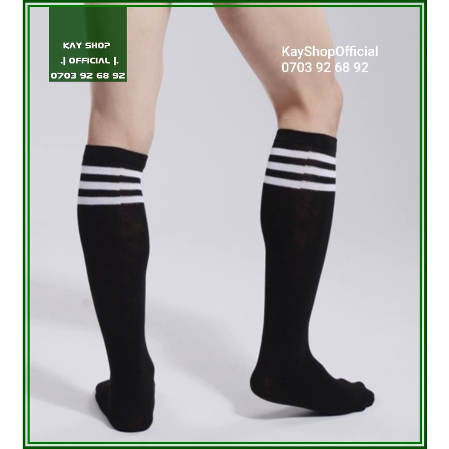 Vớ nam thể thao loại dài 3 SỌC thun cotton - VO3SOC