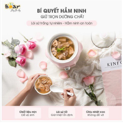 [Chính Hãng] Nồi Nấu Chậm, Nấu Cháo Đa Năng 1 Lít - Nội Địa - Tiện Lợi - Tiết Kiệm