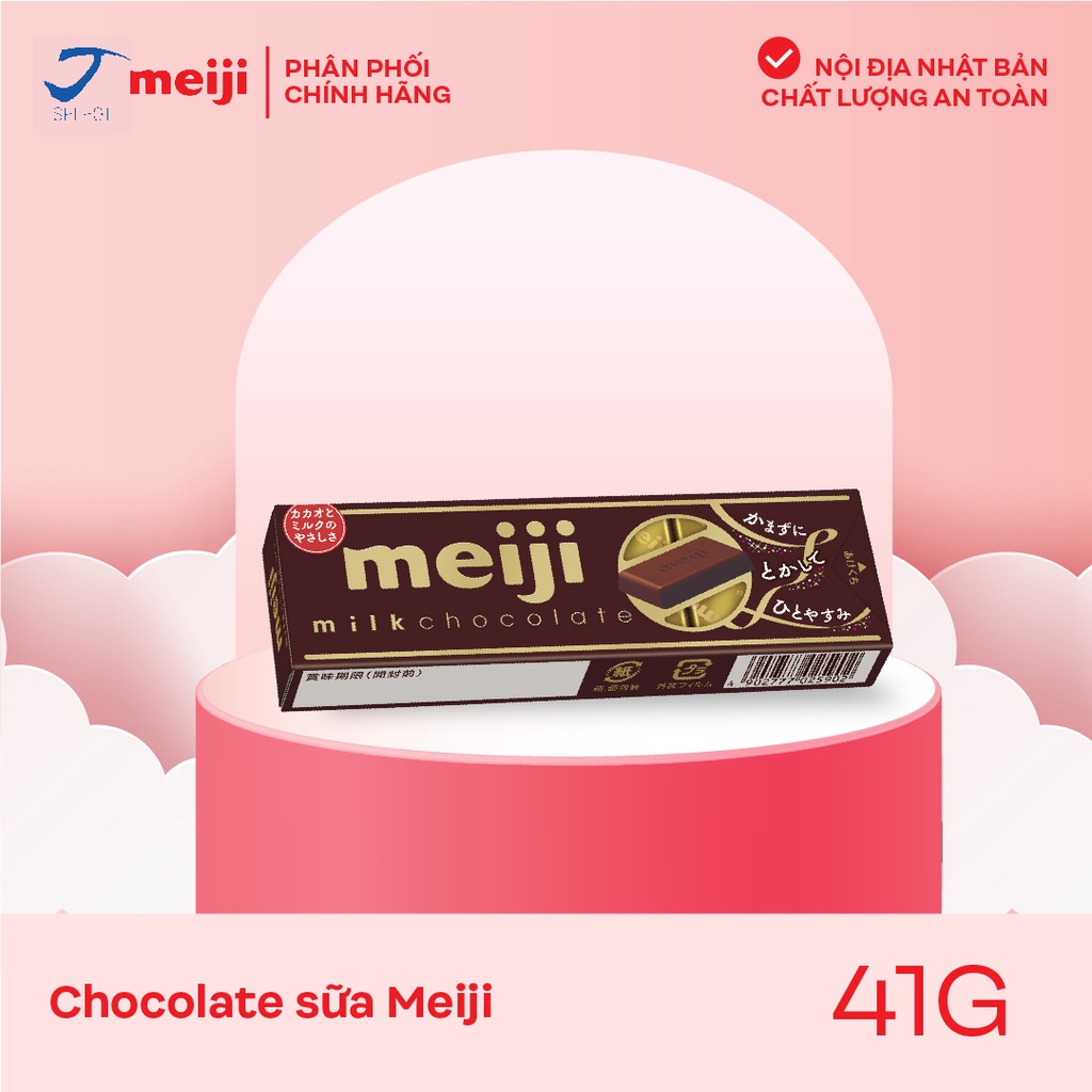 Kẹo Socola Sữa Meiji Milk Chocolate Nhật Bản 41g/ 10 viên