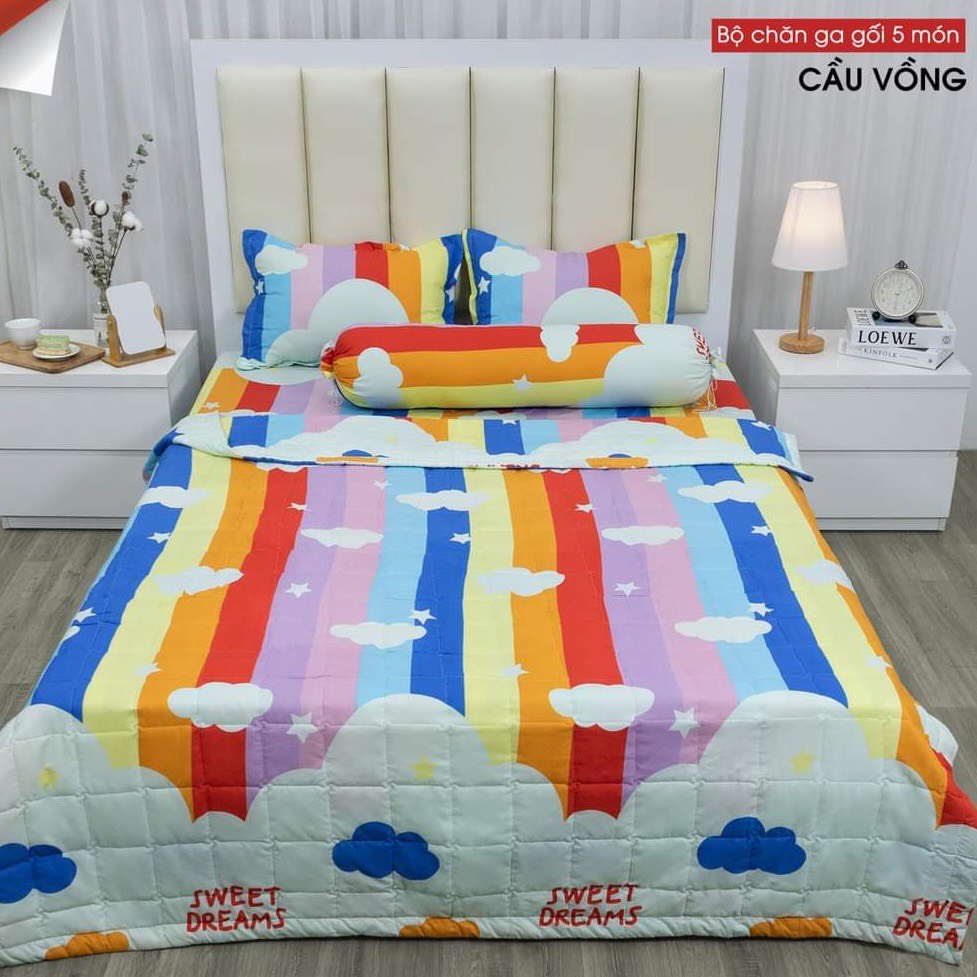 Chăn Hè Siêu Gọn Nhẹ Chất Liệu Cotton Poly Thấm Hút Mồ Hôi Tốt , Chần Bông 3 Lớp Dày Được Chọn Mẫu