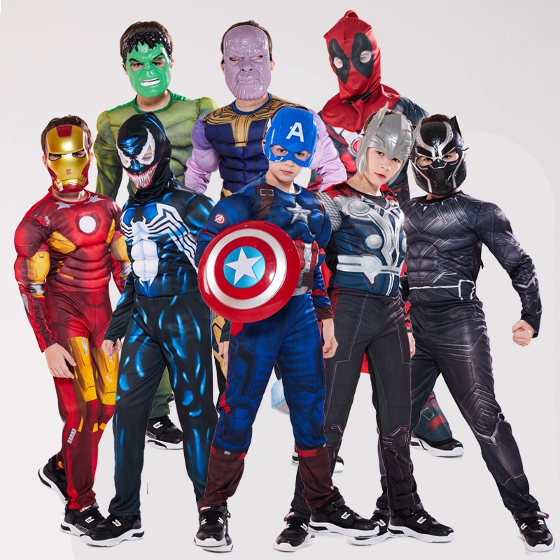 Trang Phục Hóa Trang Halloween Nhân Vật Siêu Anh Hùng Marvel Cho Bé