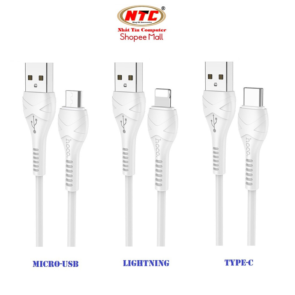 Cáp sạc và truyền dữ liệu Hoco X37 Cool power dài 1M (Trắng) - Hãng phân phối