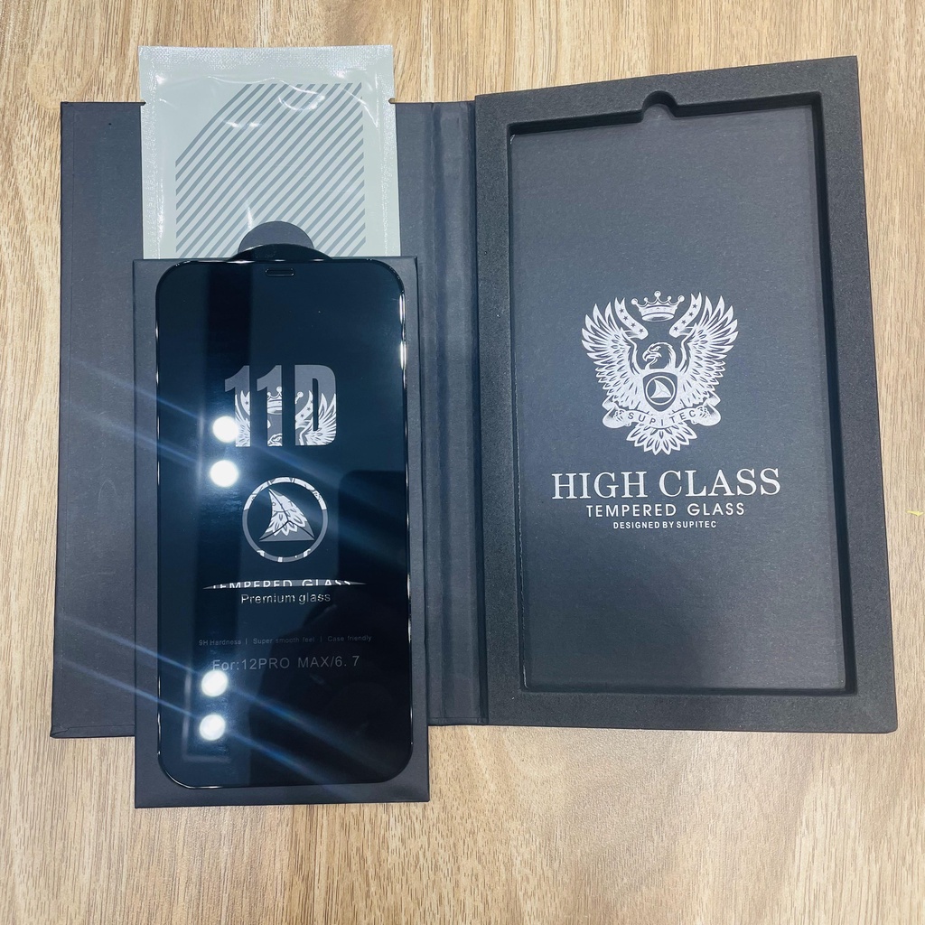 Kính cường lực Hight Class độ cứng cao 11D mới 100% Fullbox đủ mã máy